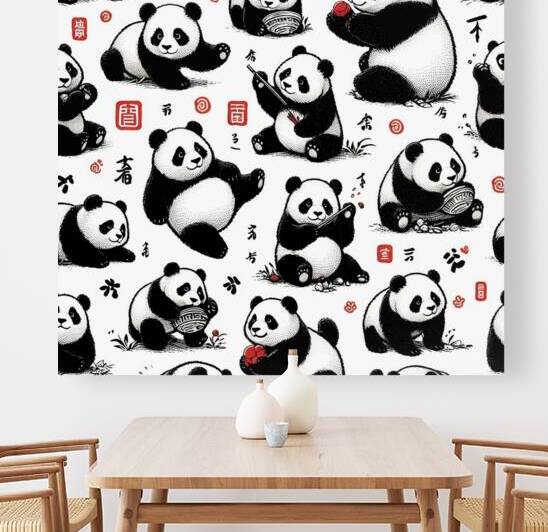 Panda bear print 1 by Brinx