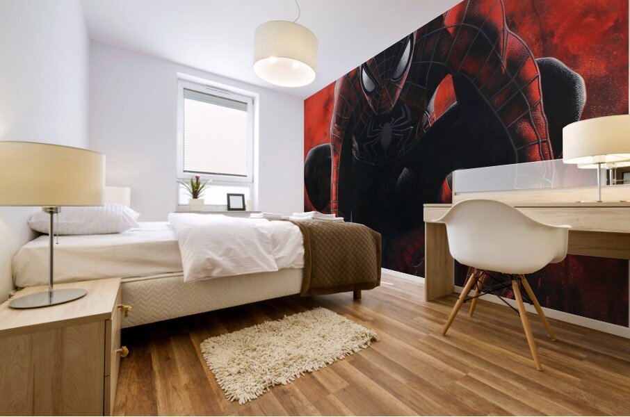 Crimson Crawler Mural print