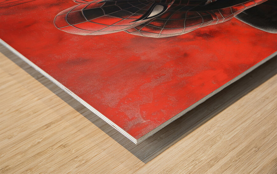 Crimson Crawler Wood print