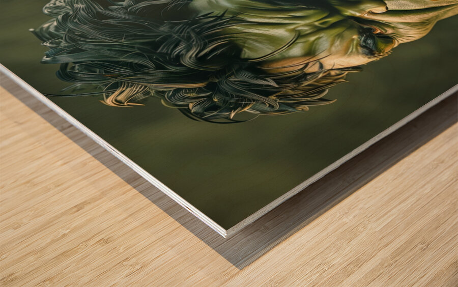 Emerald Fury Wood print