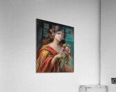 Portrait of a Lady in a Negligee. Holding Roses by Delphin Enjolras [1857–1945] Acrylic Print