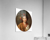 Portrait of a Girl with Wreath of Roses in her Hair and Leopard Skin by Eugen Felix [1837–1906] Acrylic Print