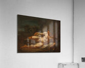 A river god reclining in a landscape by Follower of Nicolas Poussin [1594–1665] Acrylic Print