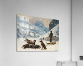 En grønlænder holder hvil ved sin hundeslæde [1893] by Carl Rasmussen [1841–1893] Acrylic Print