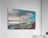 Alexander Bensa [Artist]. Der Donaueisstoß im Jänner 1880 mit dem Sperrschiff [1880] by Adolf Obermüllner [1833–1898] Acrylic Print