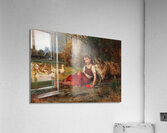 Gänsemagd bei der Rast by Anton Dieffenbach [1831–1914] Acrylic Print