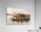 Mr. Edward Lycett Green and the York and Ainsty Hounds on the Ferry at Newby [1898] by Thomas Blinks [1853–1912] Acrylic Print