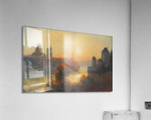 Sonnenuntergang Bei Passau An Der Donau by Anton Hlavacek [1842–1926] Acrylic Print