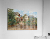 A Rustic Garden in Blossom in the Countryside. By Emil Barbarini [1855–1933] Acrylic Print