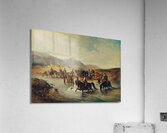 Französische Kavallerie in der Pferdeschwemme [1867] by Joseph Anton Strassgschwandtner [1826–1881] Acrylic Print