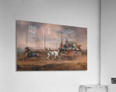 Mail Coaches on the Road– the Louth–London Royal Mail progressing at Speed by Charles Cooper Henderson [1803–1877] Acrylic Print