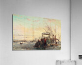 Winter Farm Scene [1881] by Henri Van Seben [1825–1913] Acrylic Print