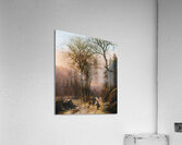 Figures on a winter road [1849] by Barend Cornelis Koekkoek [1803–1862] Acrylic Print