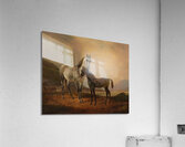 Stute mit Fohlen vor weiter Hügellandschaft [1845] by Friedrich Voltz [1817–1886] Acrylic Print