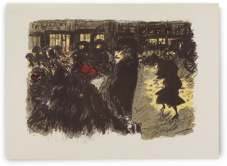 Place le Soir [1899] by Pierre Bonnard [1867–1947] by MyCozyFineArt