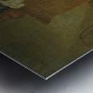 An Interior With a Woman Peeling Turnips by Quirijn Van Brekelenkam [1622–1669] Metal print