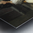 Ung Italienerinde. Der leger med en Hund [1872] by Axel Helsted [1847–1907] Metal print