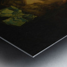 A portait of a lady with a red shawl by Raimundo de Madrazo y Garreta [1841–1920] Metal print