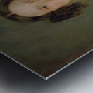 Dame in hellblauem Kleid [1840] by Johann Baptist Reiter [1813–1890] Metal print