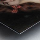 Portrait of a Lady in a Negligee. Holding Roses by Delphin Enjolras [1857–1945] Metal print