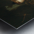 Still life with a Nautilus cup. Grapes and peaches by Abraham de Lust [active c. 1650–after 1659] Metal print