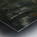 A Girl Collecting Berries By a Brook In a Wooded Landscape by Francis Danby [1793–1861] Metal print