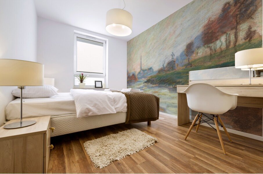 Confluent De La Marne Et De La Seine. Île De La France [1885] by Armand Guillaumin [1841–1927] Mural print