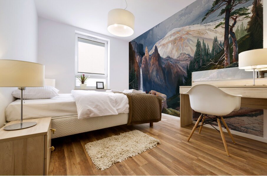 Tower Falls and Sulphur Mountain. Yellowstone [ca. 1875] by Thomas Moran [1837–1926] Mural print