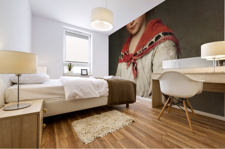 A Neapolitan Girl by Eugen von Blaas [1843–1931] Mural print