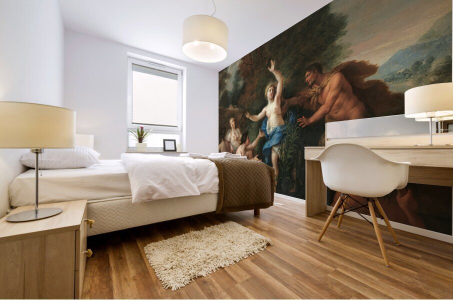 Pan and Syrinx by Louis de Boullogne the Younger [1654–1733] Mural print