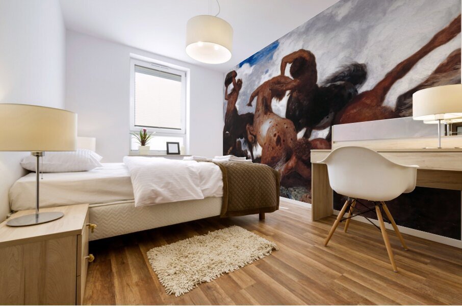 Battle of the Centaur [1872–1873] by Arnold Böcklin [1827–1901] Mural print