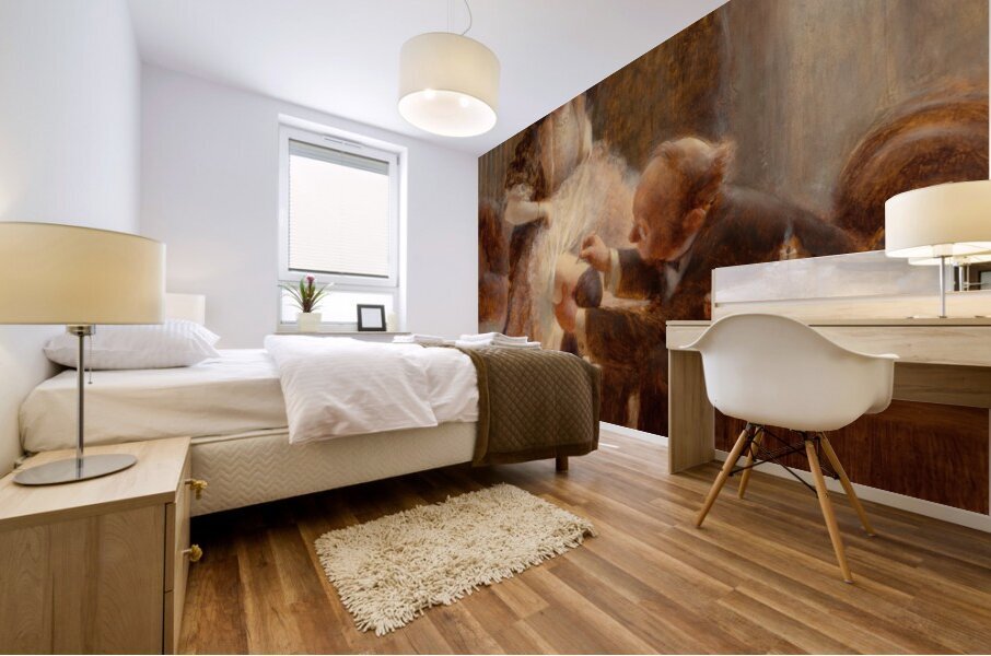 Lifting her petticoat by Albert Guillaume [1873–1942] Mural print