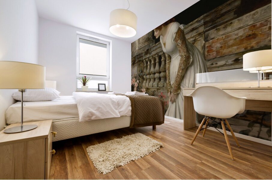 The Koi Pond [1883] by Eduard Niczky [1850–1919] Mural print