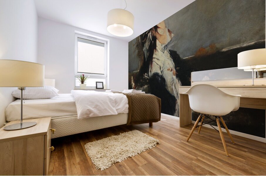 Die Erwartung [1880] by Raphael von Ambros [1855–1895] Mural print