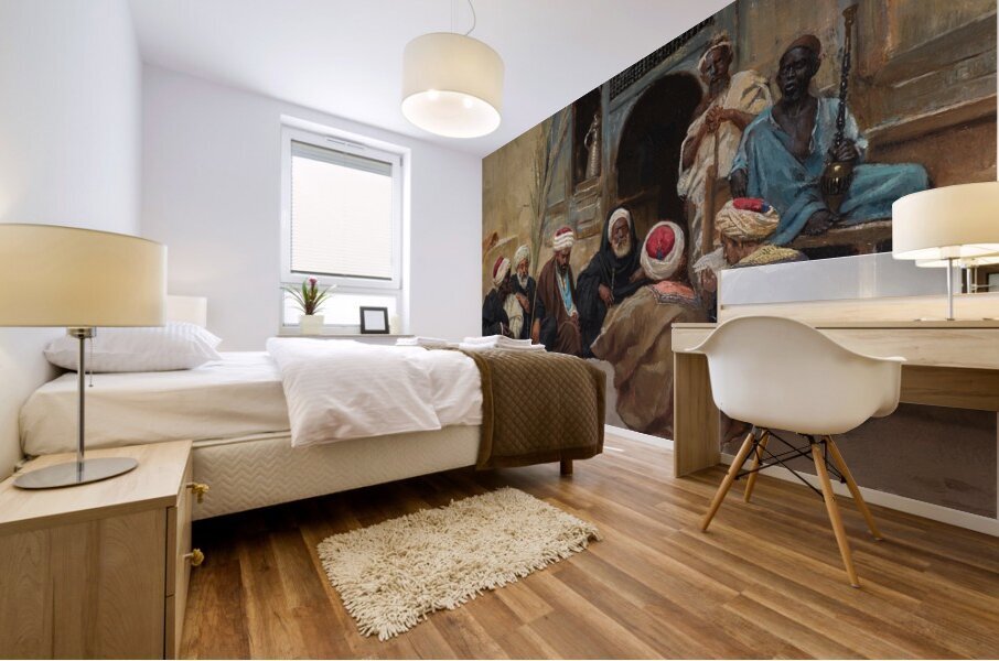 A Council Of Elders by Ludwig Deutsch [1855–1935] Mural print