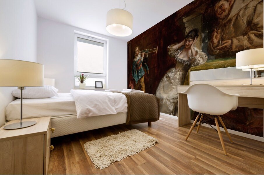 Music to my ears [1885] by Albert Friedrich Schröder [1854–1939] Mural print