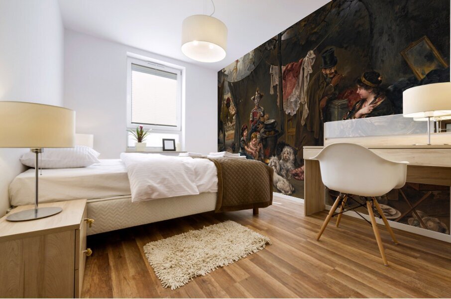 Behind The Scenes by Ludwig Knaus [1829–1921] Mural print