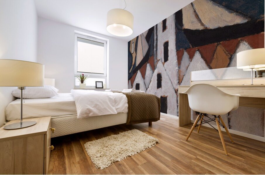 Movement No. 5. Provincetown Houses [1916] by Marsden Hartley [1877–1943] Mural print