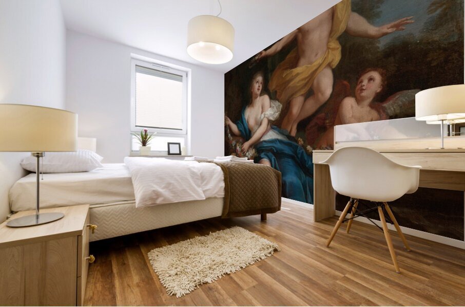 Zephyr Crowning Flora [1702] by Louis de Boullogne the Younger [1654–1733] Mural print