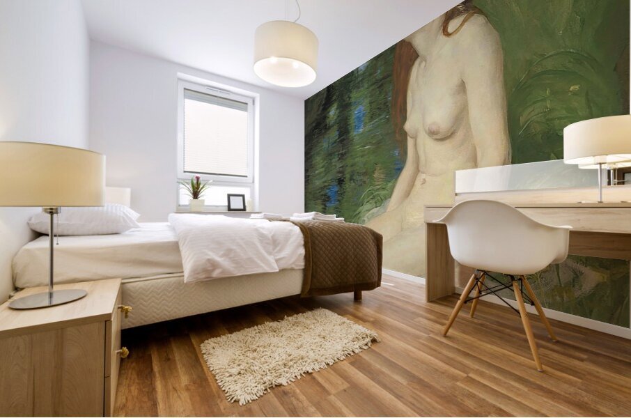 A nymph beside a pool [1910] by Reginald Granville Eves [1876–1941] Mural print