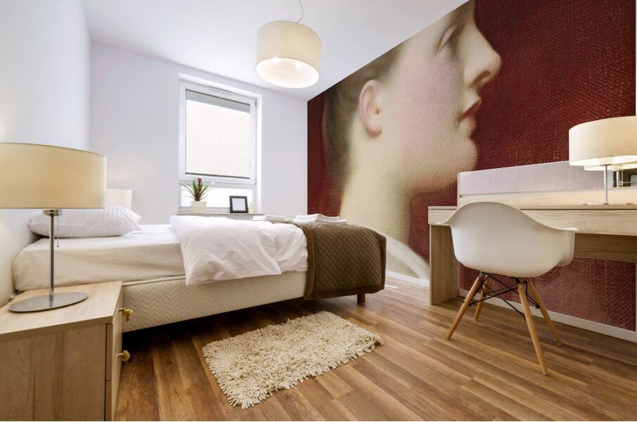 Girl in profile by Frederic Leighton [1830–1896] Mural print