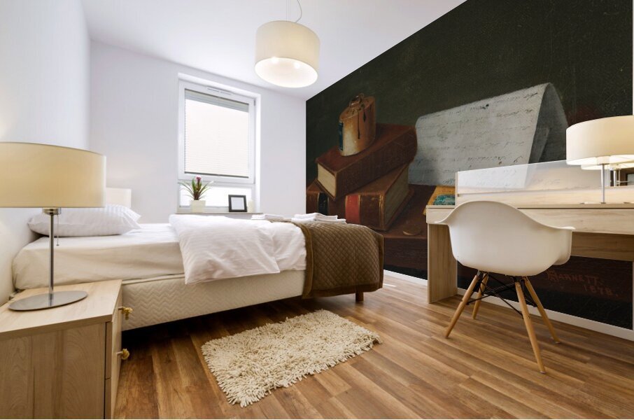 Still Life With Letter To Mr. William Taggart. Esq. [1878] by William Michael Harnett [1848–1892] Mural print