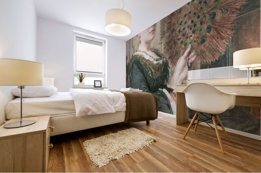 The Peacock Fan by Edward John Poynter [1836–1919] Mural print