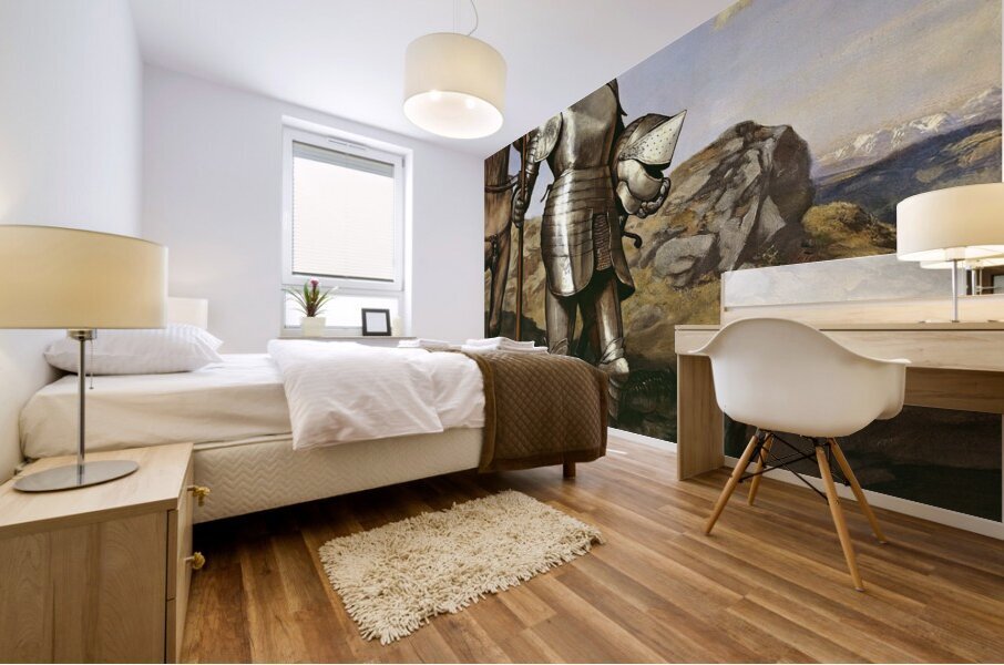 Knight Saint George [1889] by Hans Thoma [1839–1924] Mural print