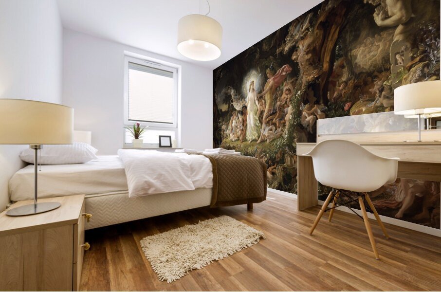 The Quarrel of Oberon and Titania [1849] by Sir Joseph Noel Paton [1821–1901] Mural print