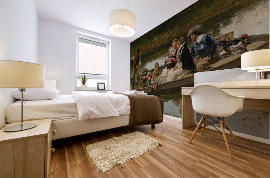 Return from market by Adrien Moreau [1843–1906] Mural print