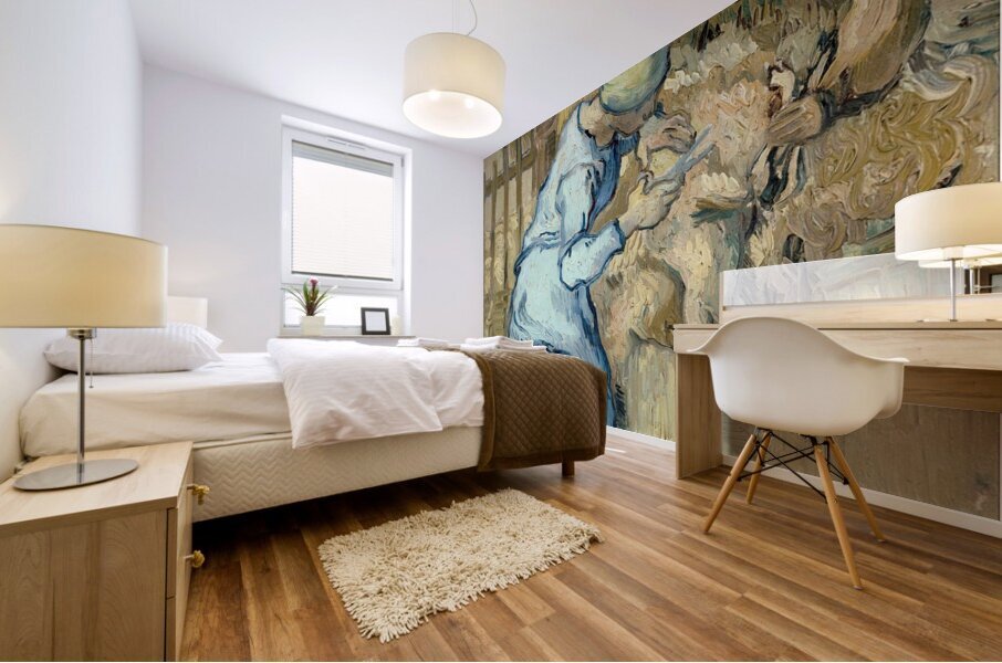 The Sheep–Shearer [After Millet] by Vincent van Gogh [1853–1890] Mural print