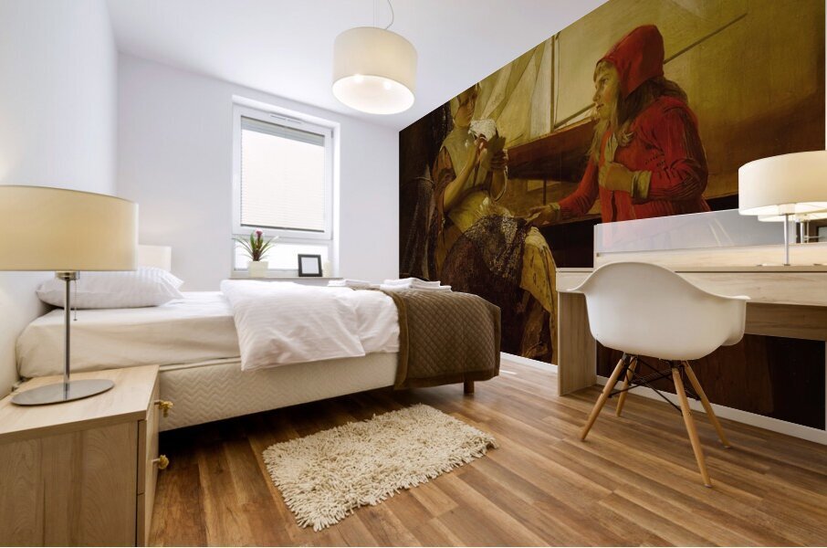 The Card Game by Eduard Charlemont [1848–1906] Mural print