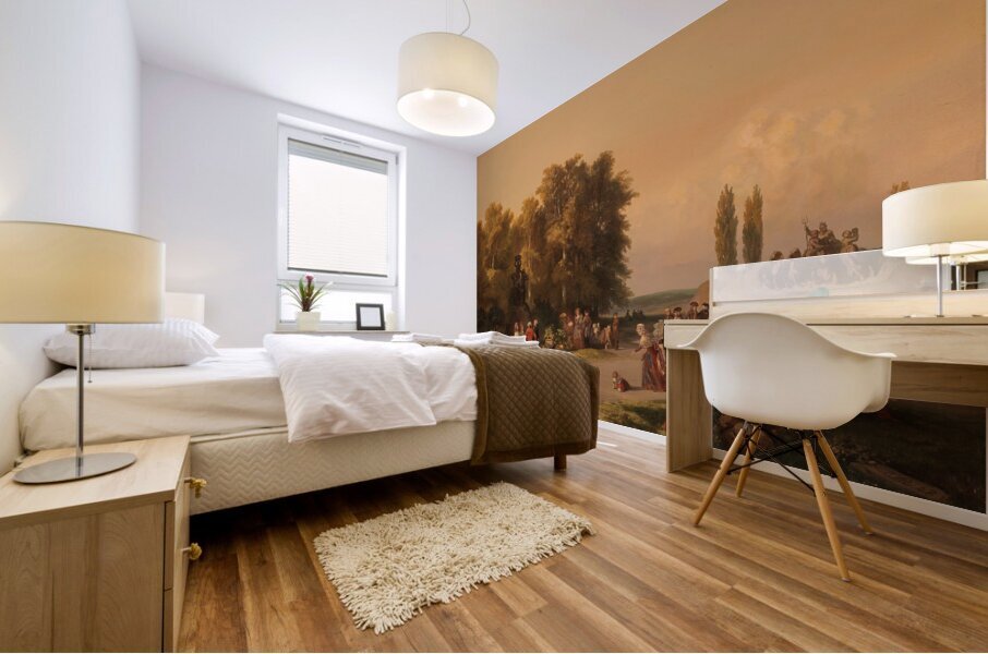 Park in the Vicinity of Paris [1848] by Charles Rochussen [1814–1894] Mural print