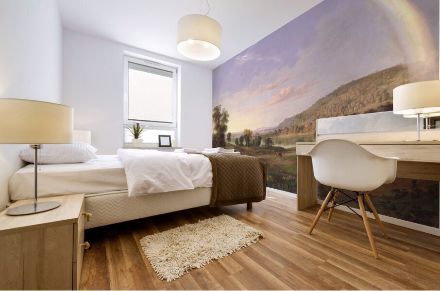 Landscape with Rainbow [1859] by Robert S. Duncanson [1821–1872] Mural print